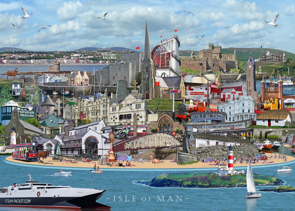 'Isle of Man Skyline Scene' Poster by Mike Pratt | Displate