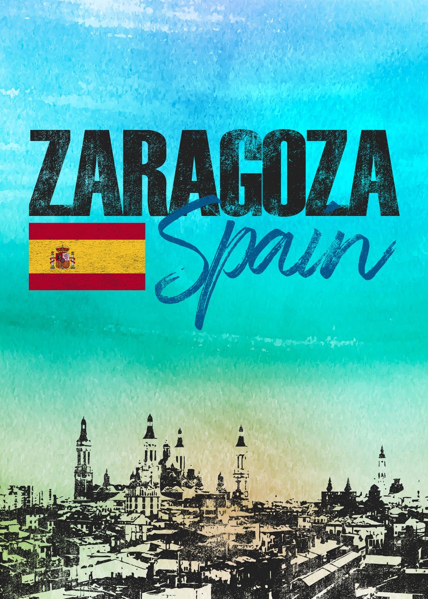 'Zaragoza' Poster, picture, metal print, paint by Printed Artings ...
