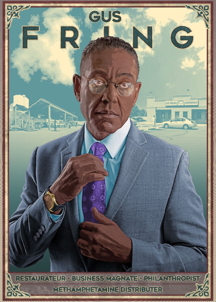 'Breaking Bad Gus Fring' Poster, Picture, Metal Print, Paint By Stuart ...