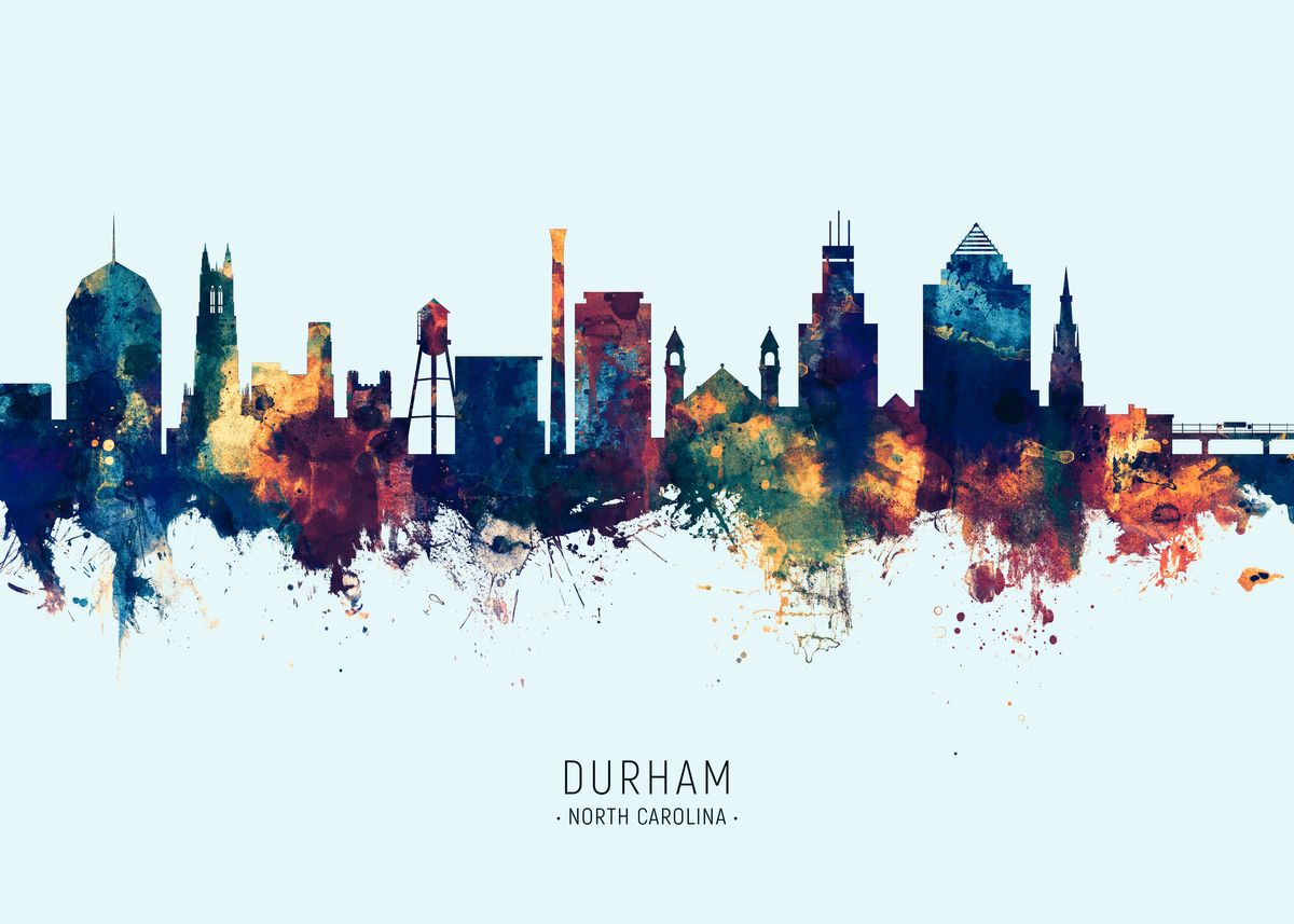 'Durham Skyline' Poster by Michael Tompsett Displate