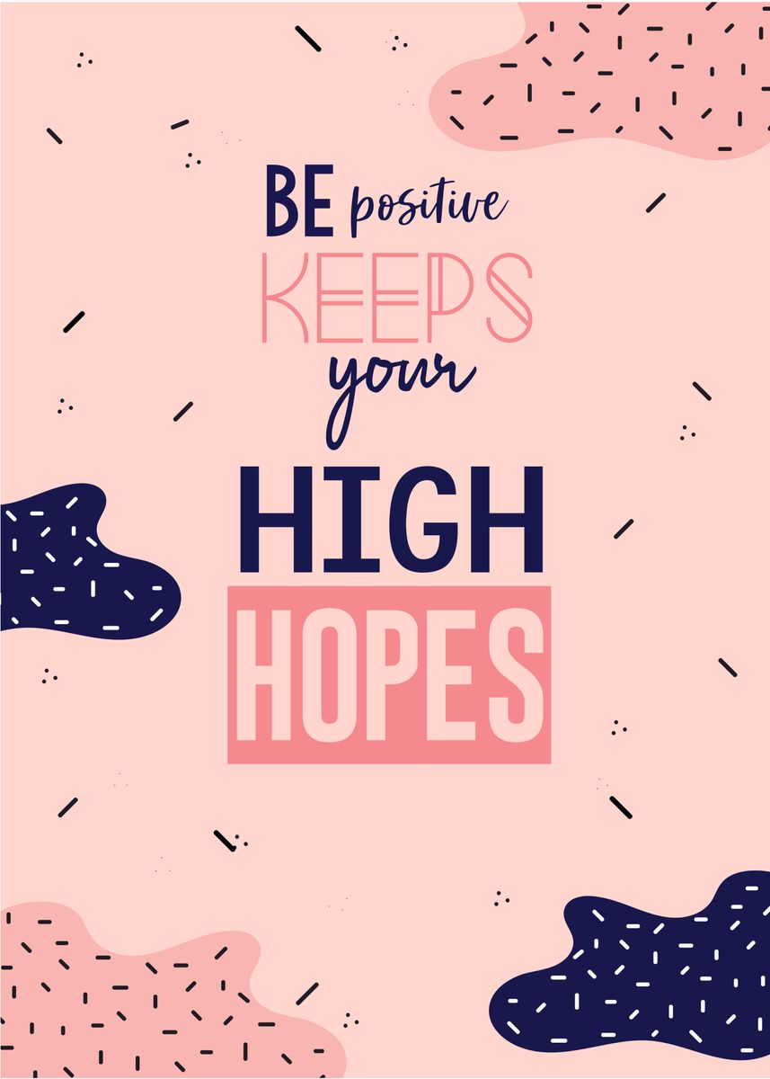 'be positive ' Poster by Daur Studio | Displate