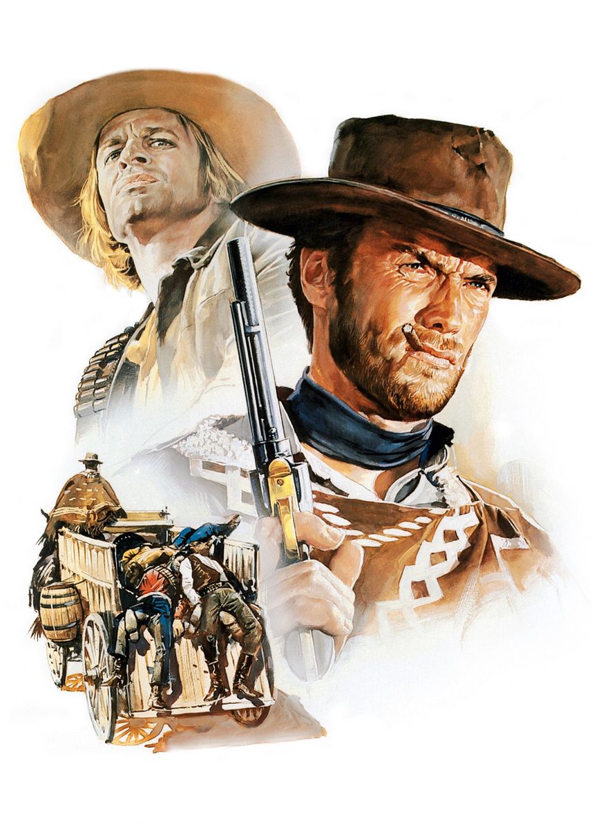 'For a Few Dollars More ' Poster, picture, metal print, paint by ...