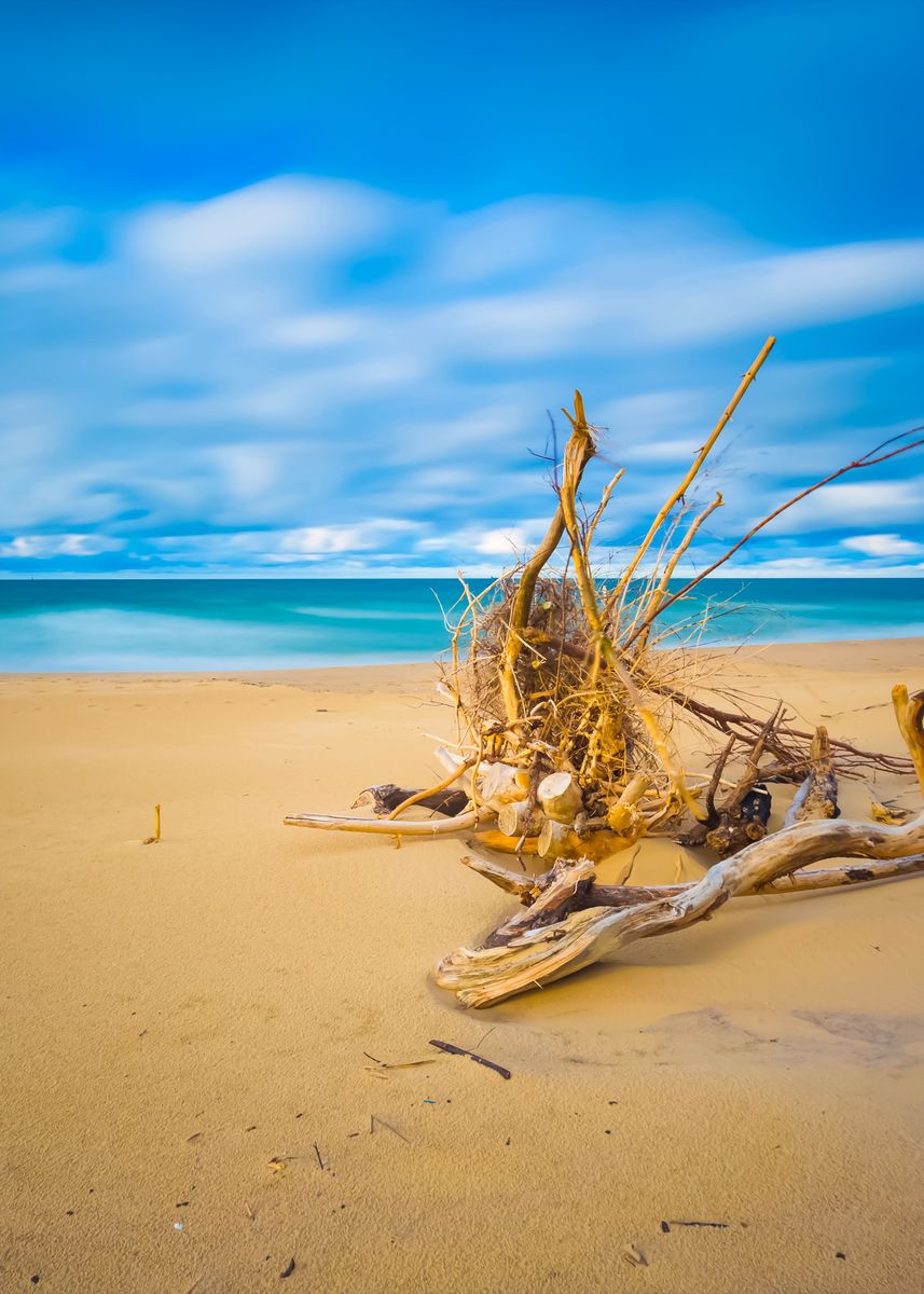 ‘Beautiful Sandy Sea Shore ’ Poster by Stunning Wallpapers | Displate