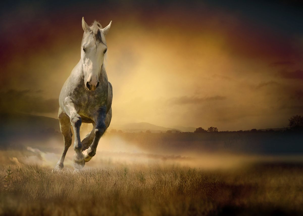 'Running Horse' Poster by Naso Displate