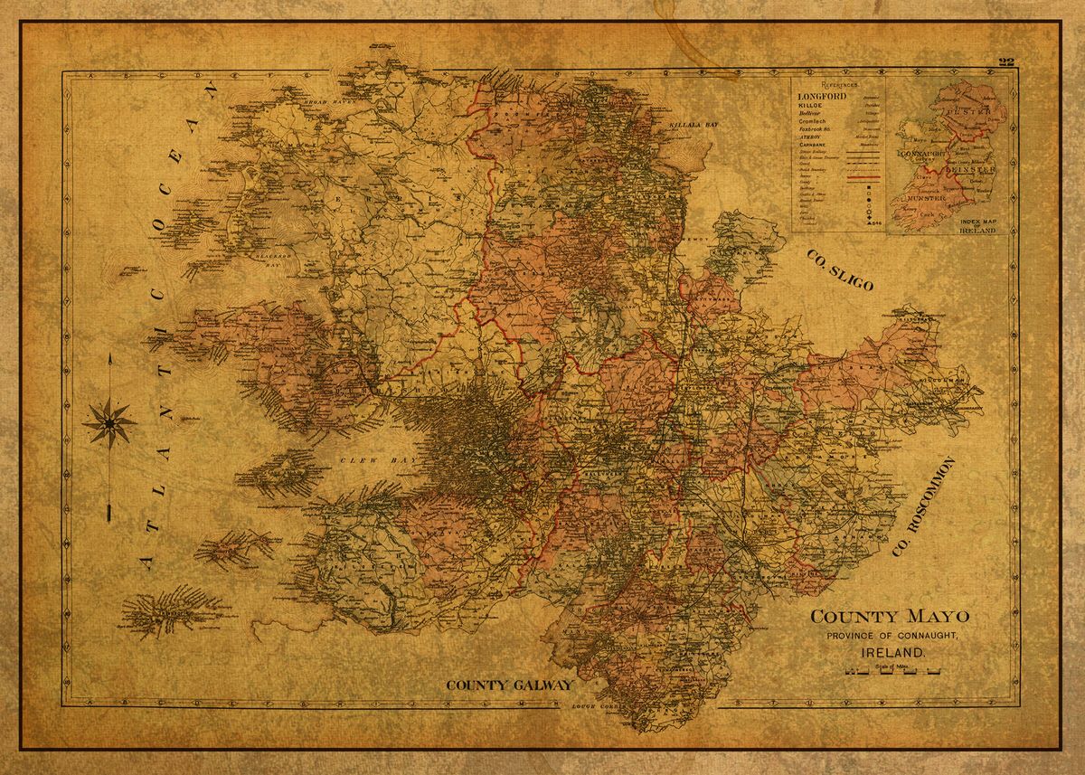 County Mayo Ireland Map Poster By Design Turnpike Displate   E05656a3b6d37984e6d304864c3dfe48 2eb3425204fbc92621a6e4f3dd599253 