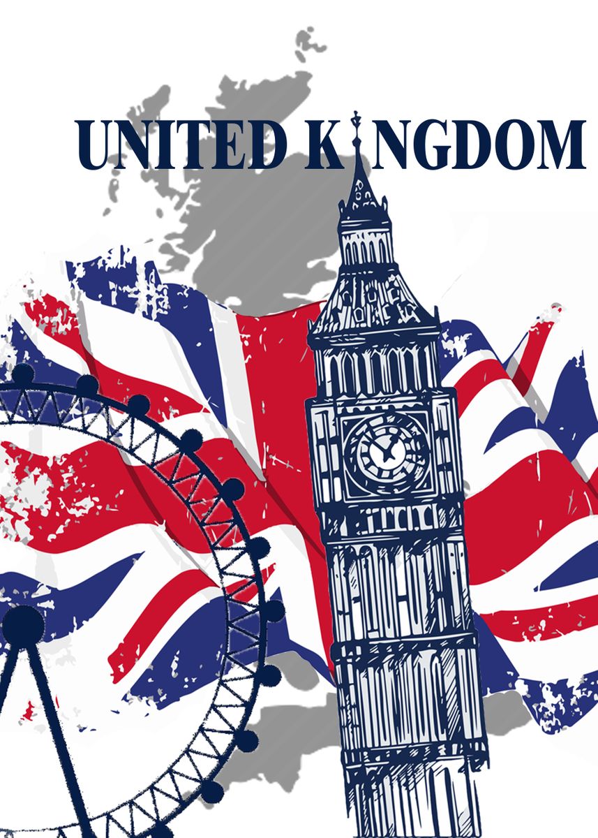 'united Kingdom Art Work' Poster, Picture, Metal Print, Paint By ...