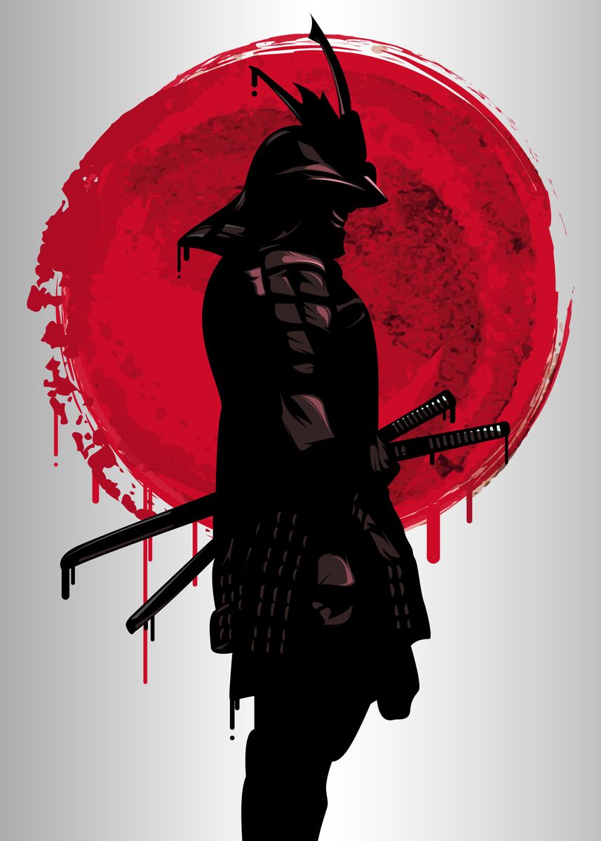 'samurai warrior' Poster, picture, metal print, paint by Ridwanart ...