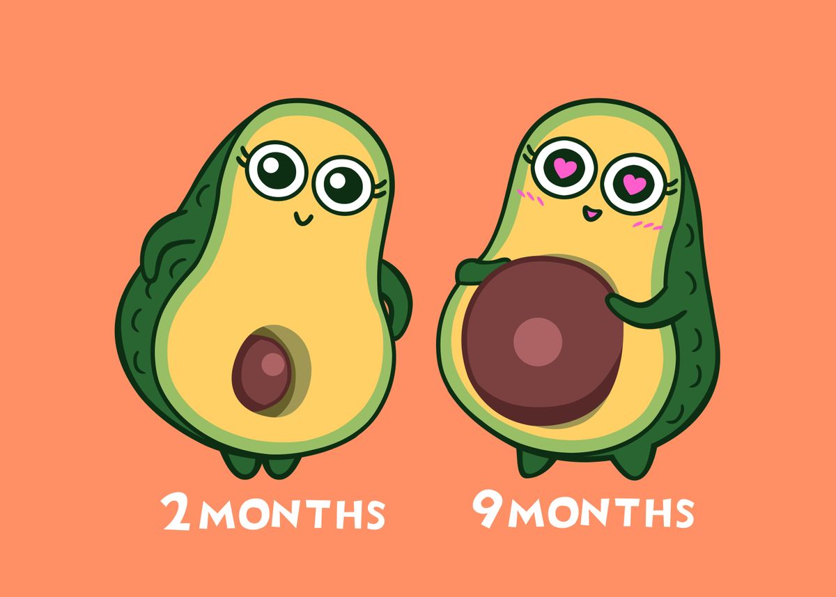 'Avocado pregnancy' Poster by Alberto Perez Displate