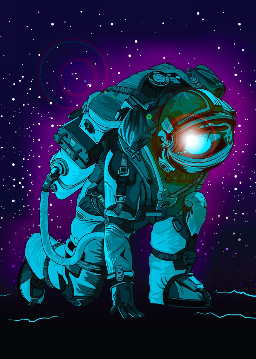 'Moon Landing' Poster by Snazzy | Displate