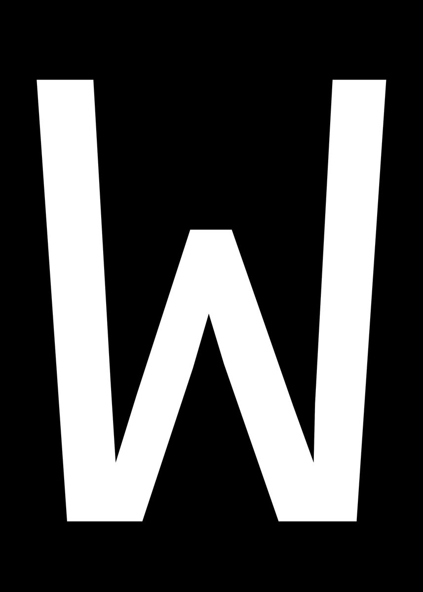 'Letter W' Poster by Helmholtz Media | Displate