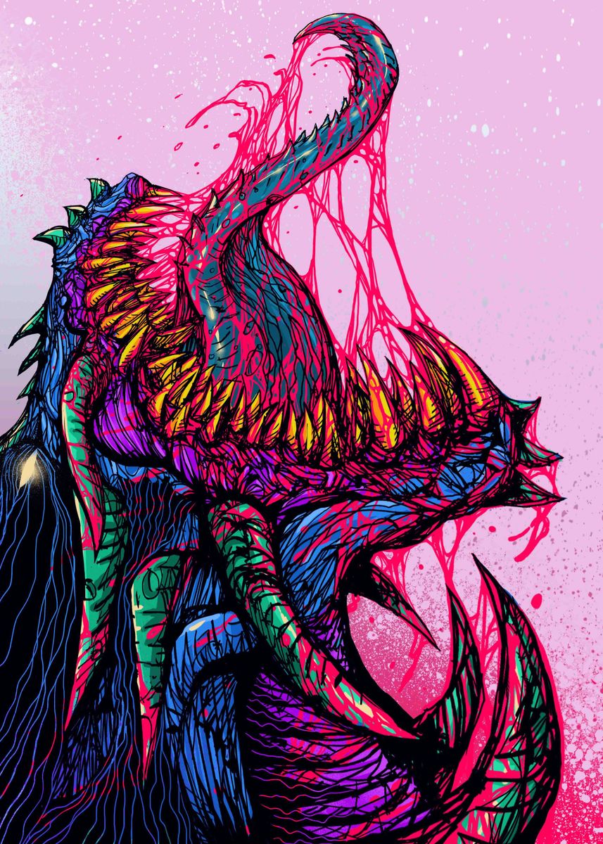 'Bad monster' Poster by Tofan barmalisi | Displate