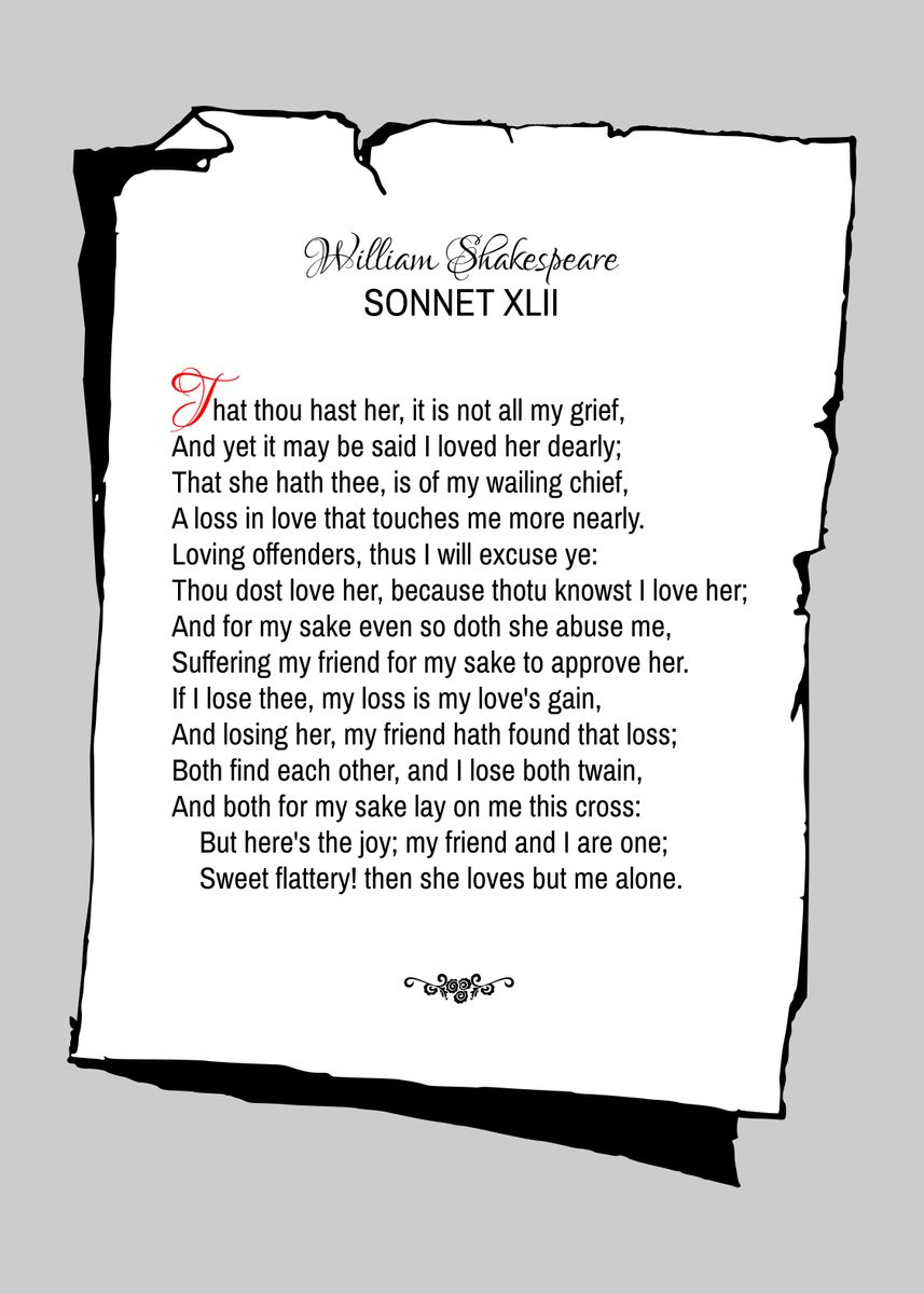 'Shakespeare 42' Poster, picture, metal print, paint by Art