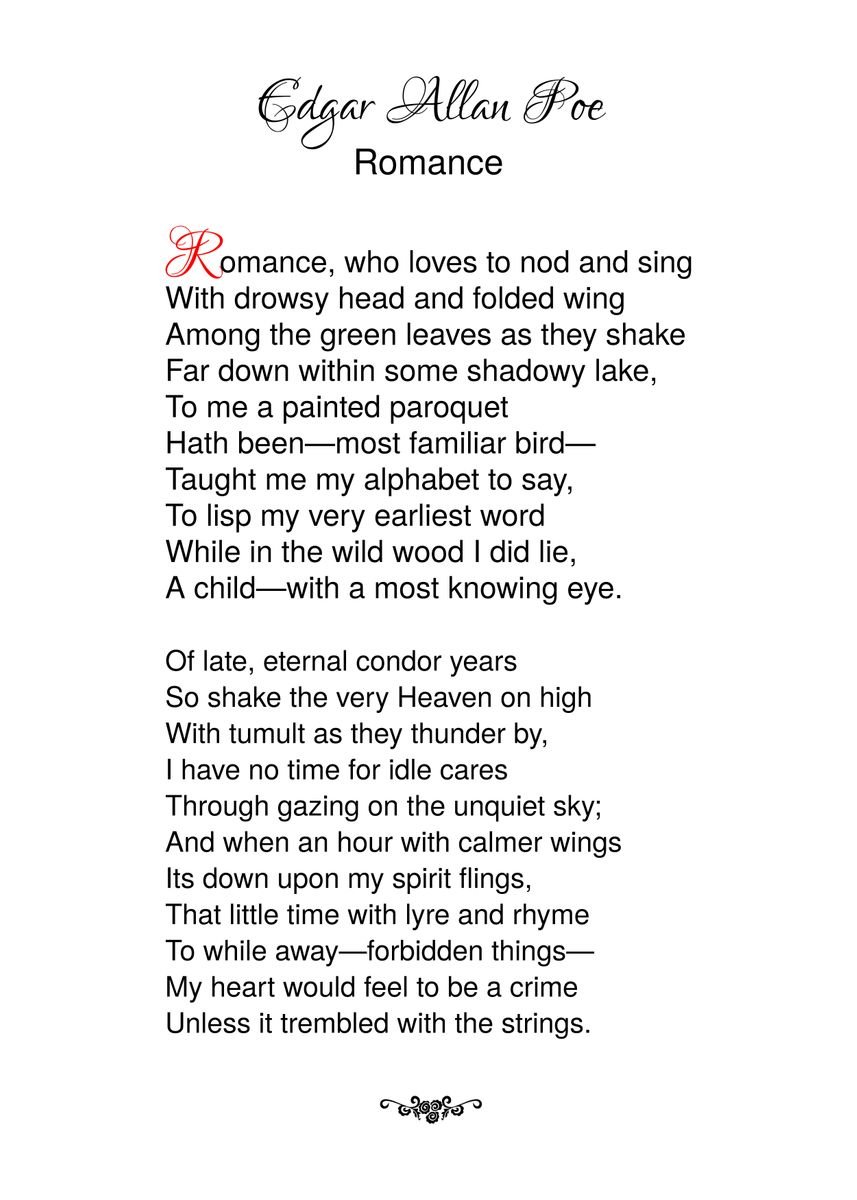 'Edgar Allan Poe Romance' Poster, picture, metal print, paint by Art