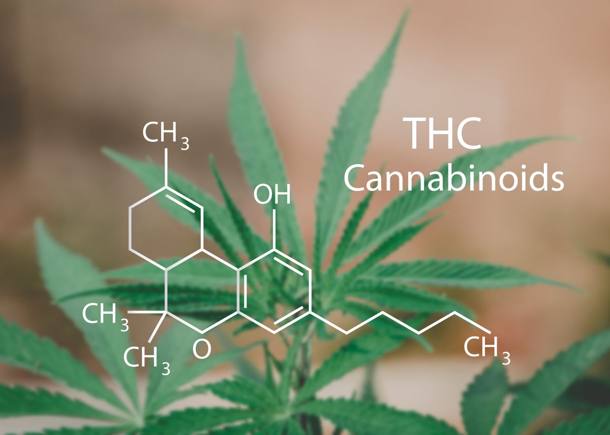 'CBD Structural Formula' Poster by EKKAPON Boonyoung Displate