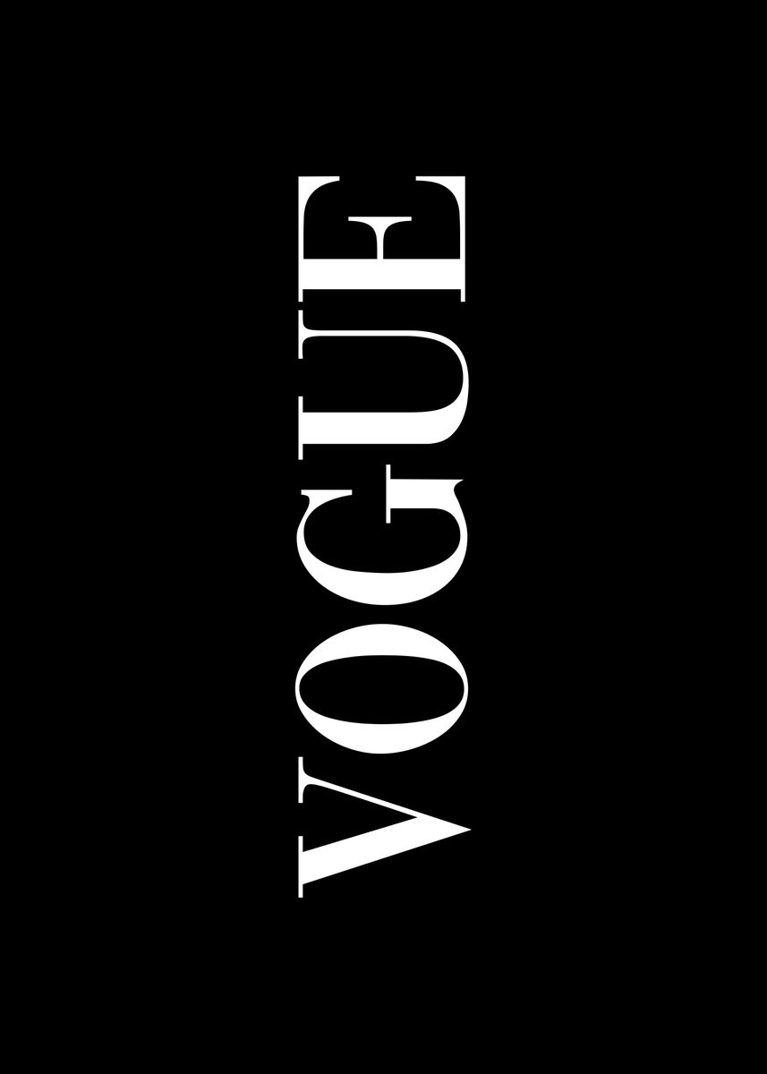 'Vogue Fashion Word Poster' Poster by dkDesign | Displate