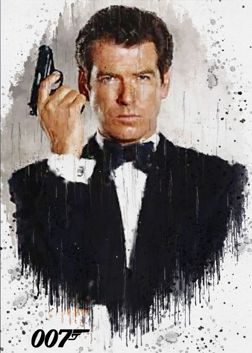 'Pierce Brosnan Painting' Poster by The Poster | Displate