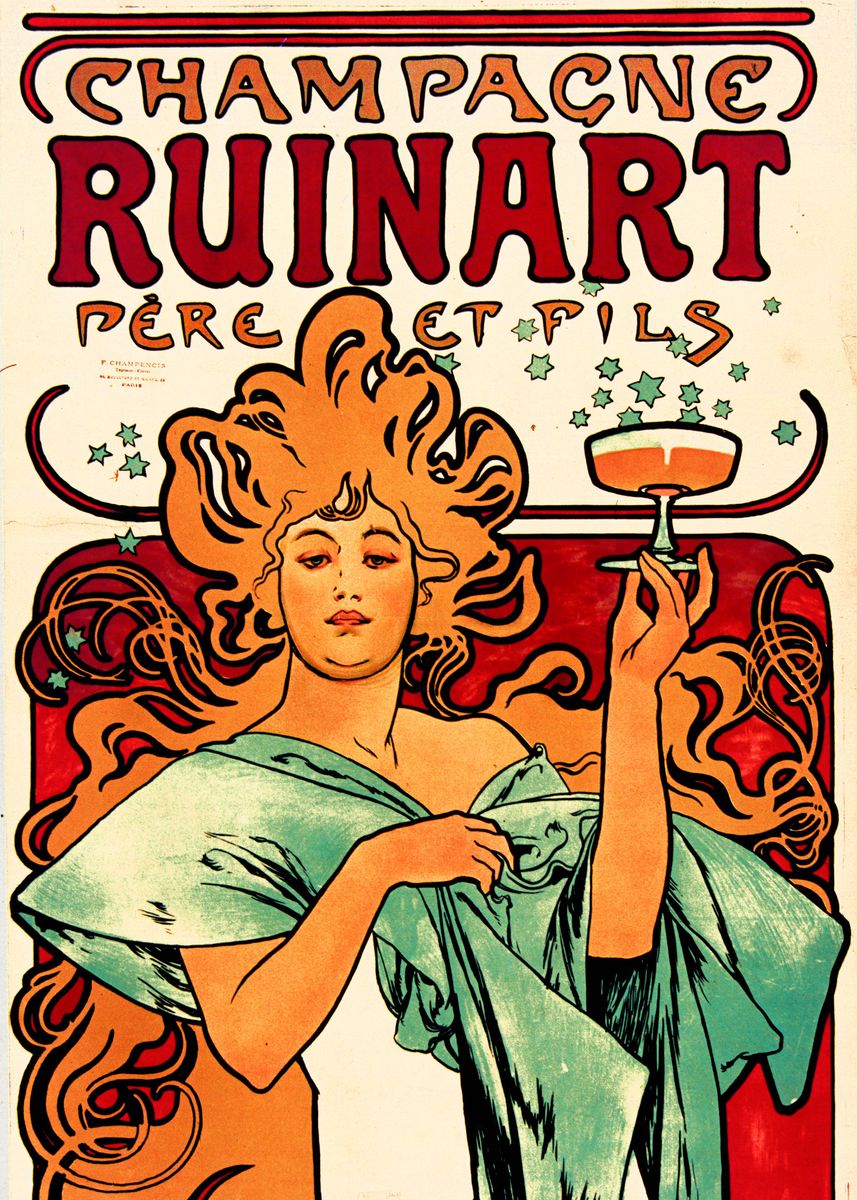 'POSTER MUCHA ART NOUVEAU' Poster, picture, metal print, paint by Drama ...