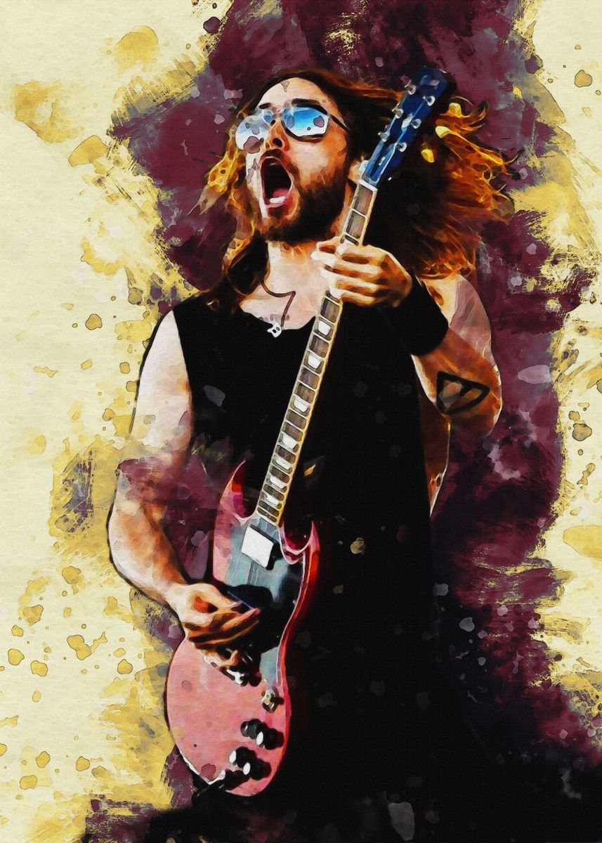 'Jared Leto Live' Poster, picture, metal print, paint by The Poster ...