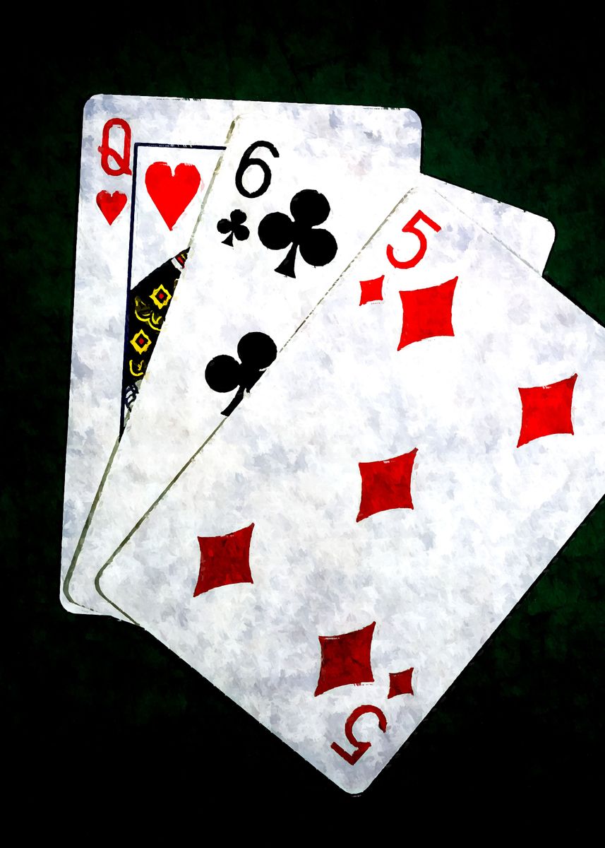 'Blackjack Queen Six Five' Poster, picture, metal print, paint by Art