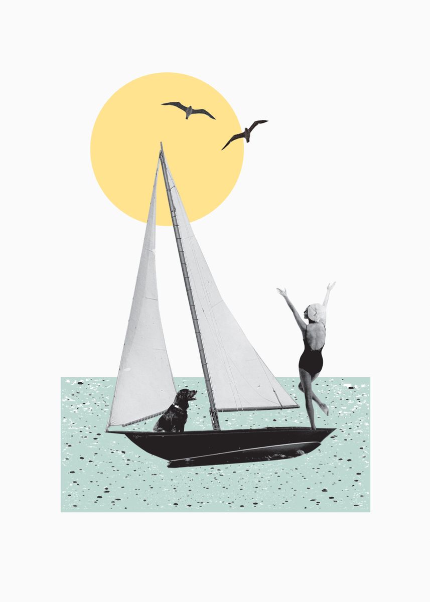 'Sail Away' Poster by MooMoStudio  | Displate