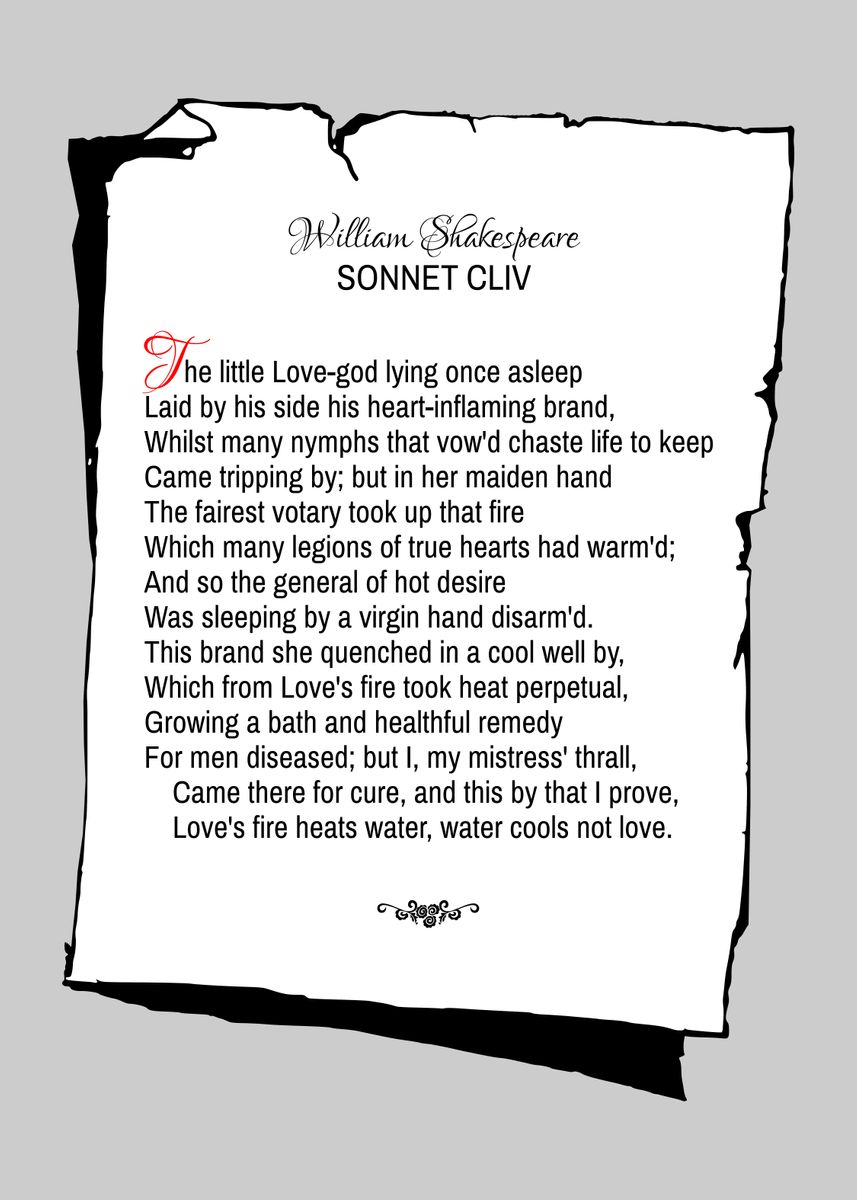 'Shakespeare Sonnet 154' Poster By Art Ofphotos | Displate