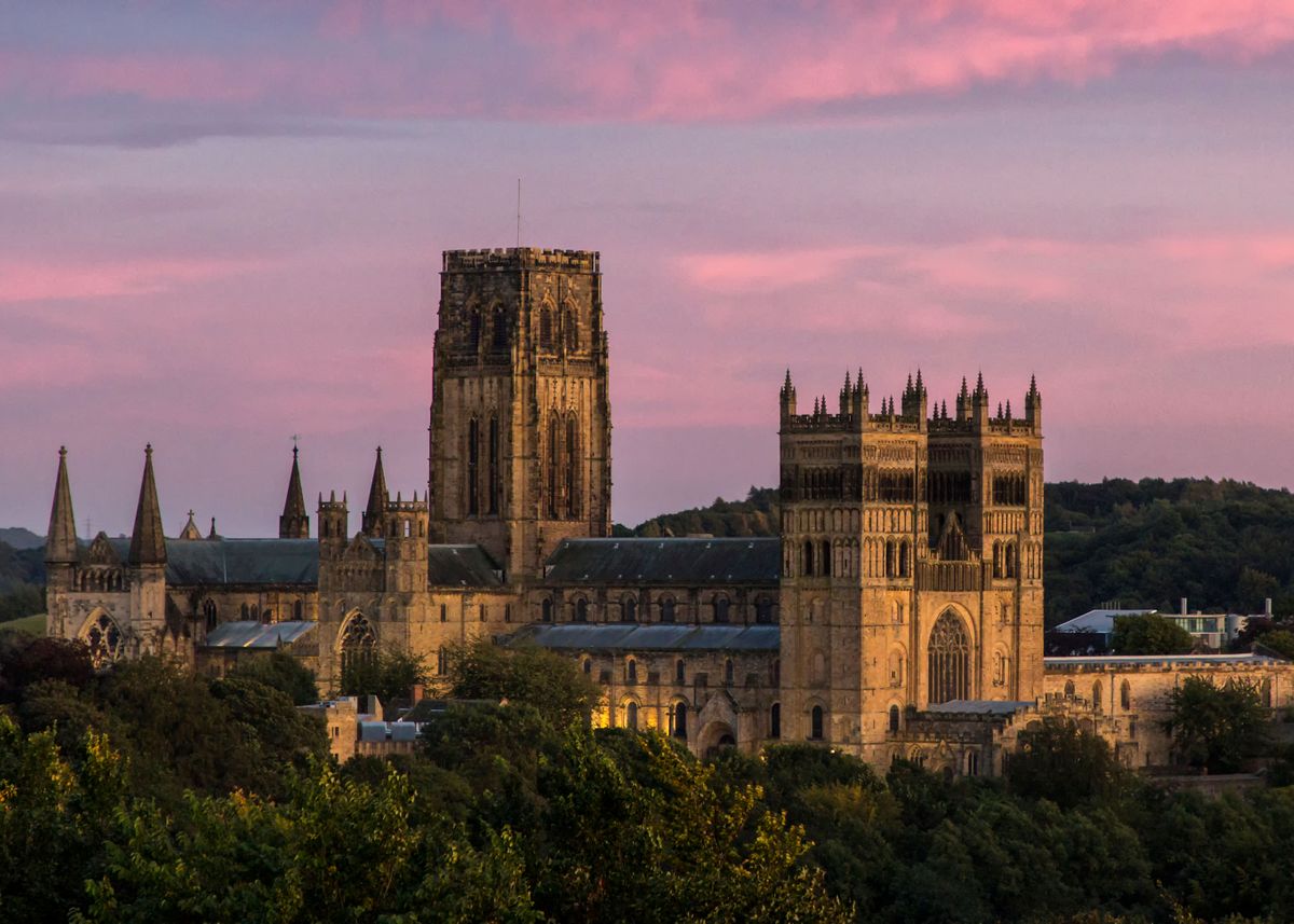 Durham Cathedral sunset' Poster by Graeme Gall | Displate