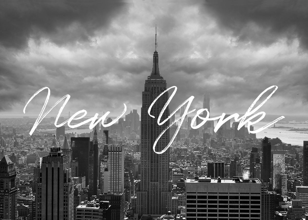 'New York Lettering' Poster by Sarah Neville | Displate