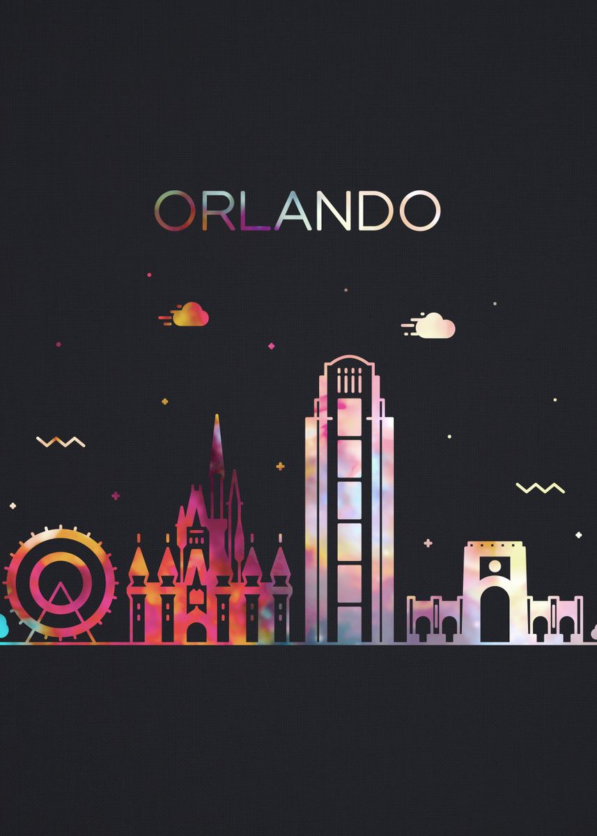 'Orlando City Skyline Art' Poster by Design Turnpike Displate