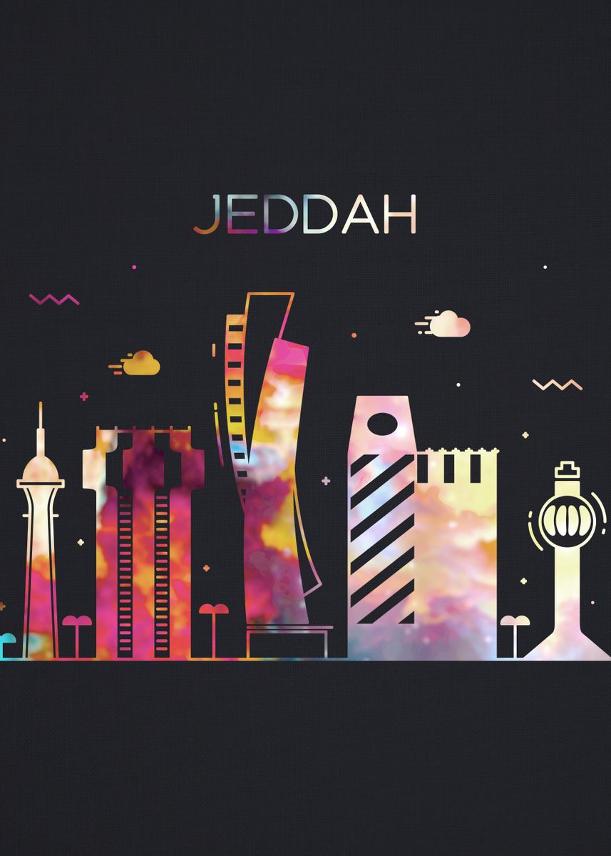 'Jeddah Saudi Arabia City' Poster by Design Turnpike | Displate