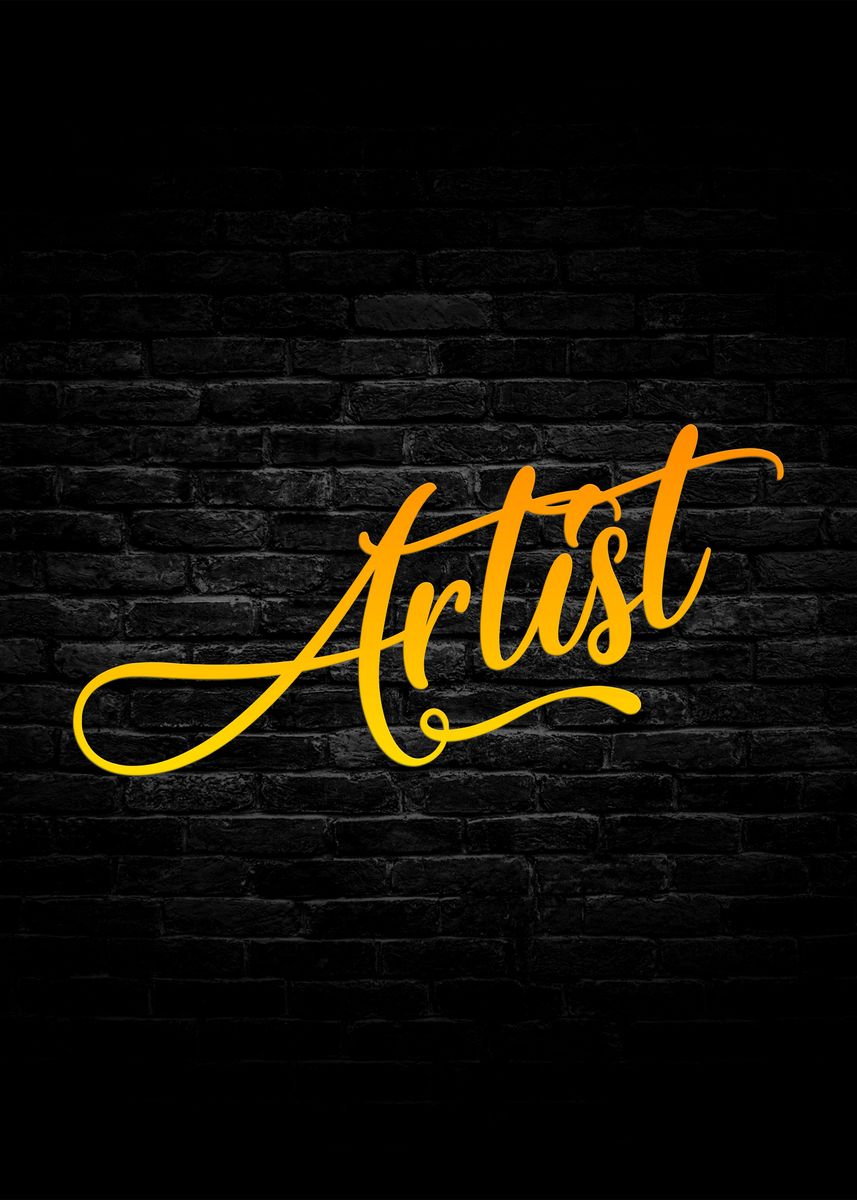 'Artist' Poster, picture, metal print, paint by Graphix | Displate