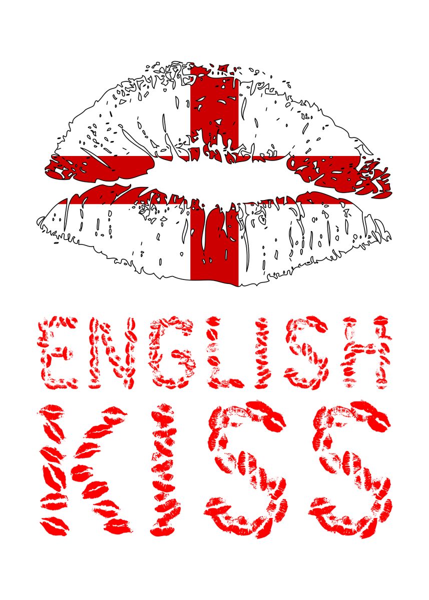 'English Kiss' Poster, picture, metal print, paint by Art Ofphotos