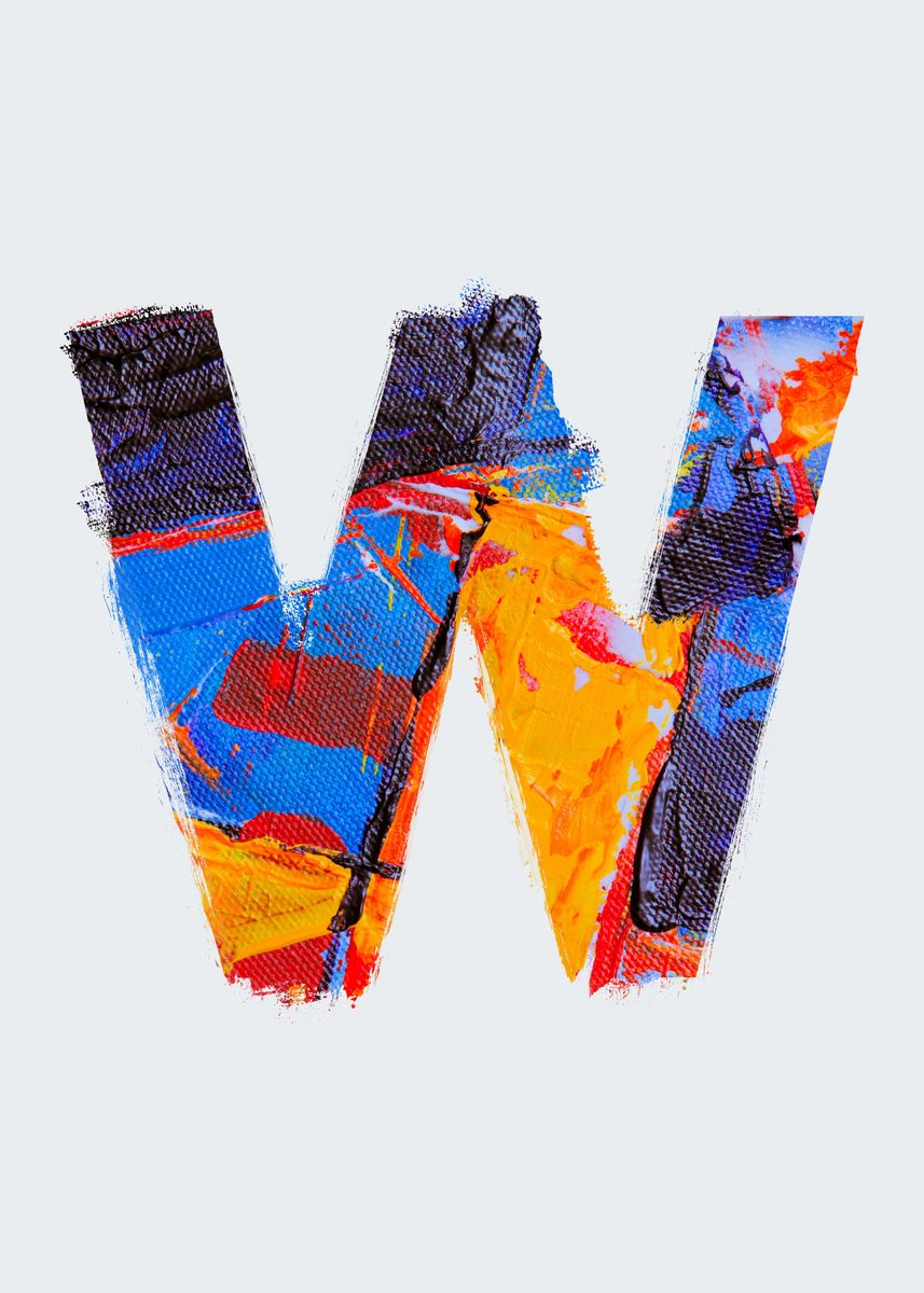 'Letter W' Poster, picture, metal print, paint by Peter Green | Displate