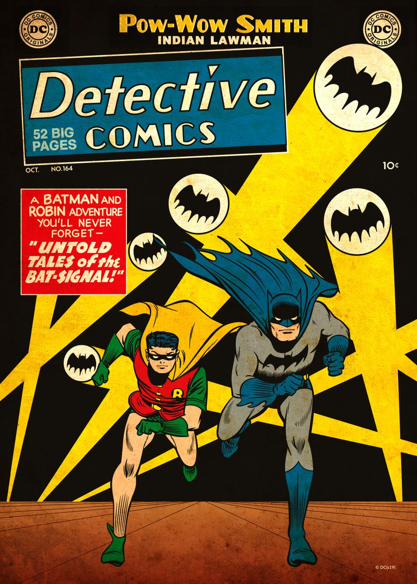Detective Comics Batman and Robin 164 by Win Mortimer and George Roussos'  Poster by DC Comics | Displate