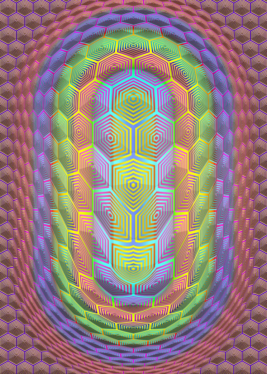 'homage To Vasarely 2' Poster By Nick Roughton 