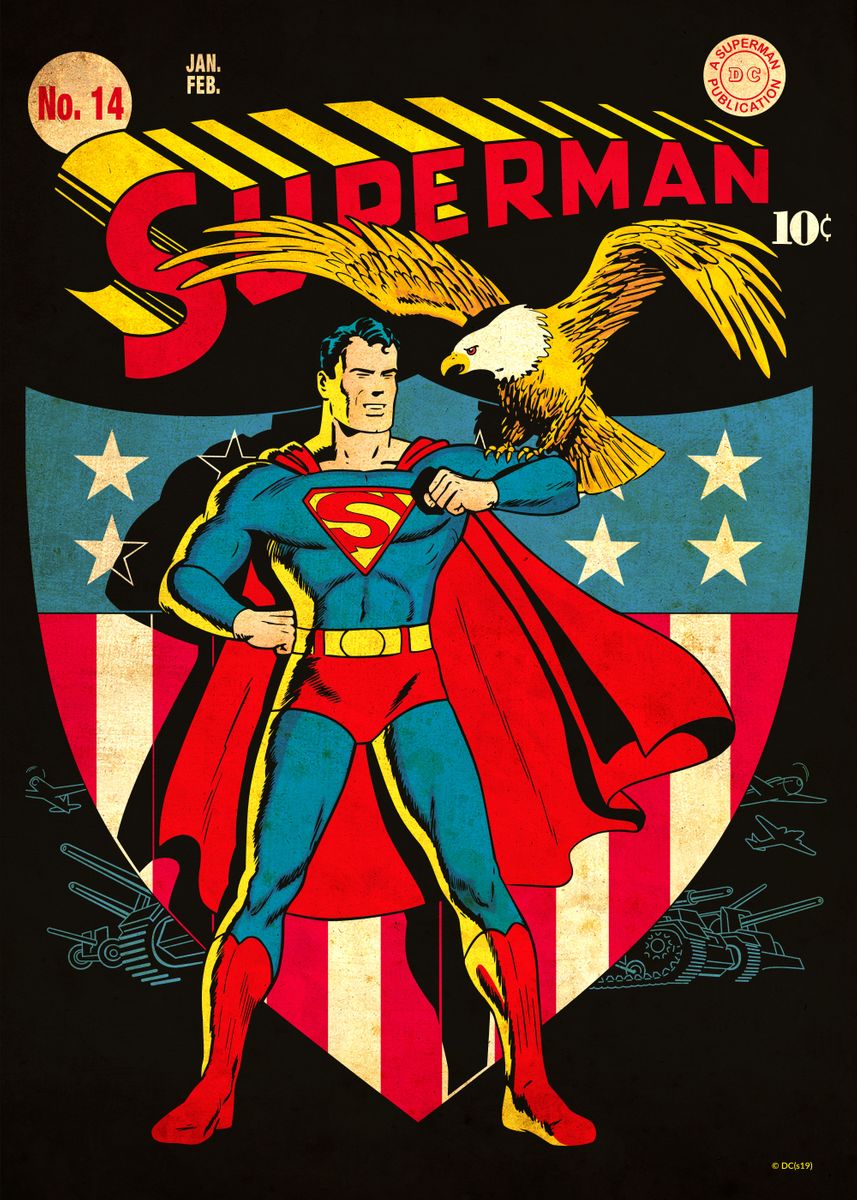 'Superman 14 by Fred Ray' Poster by DC Comics   | Displate