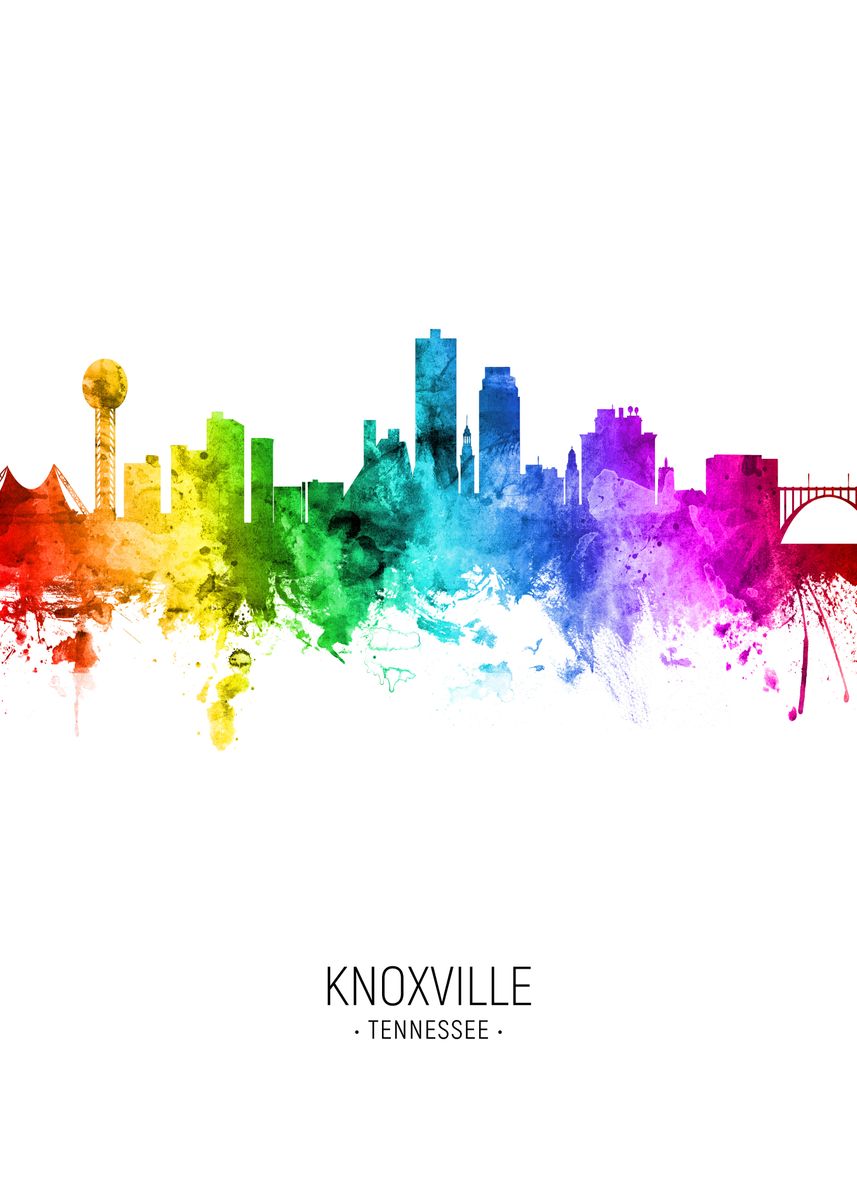 'Knoxville Skyline' Poster by Michael Tompsett Displate