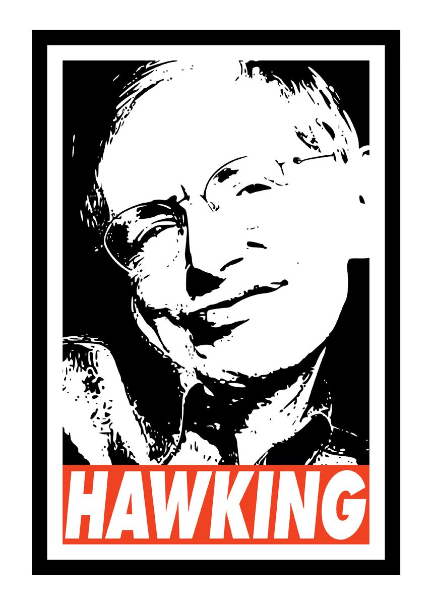 'Stephen Hawking' Poster, picture, metal print, paint by Filip Hellman | Displate