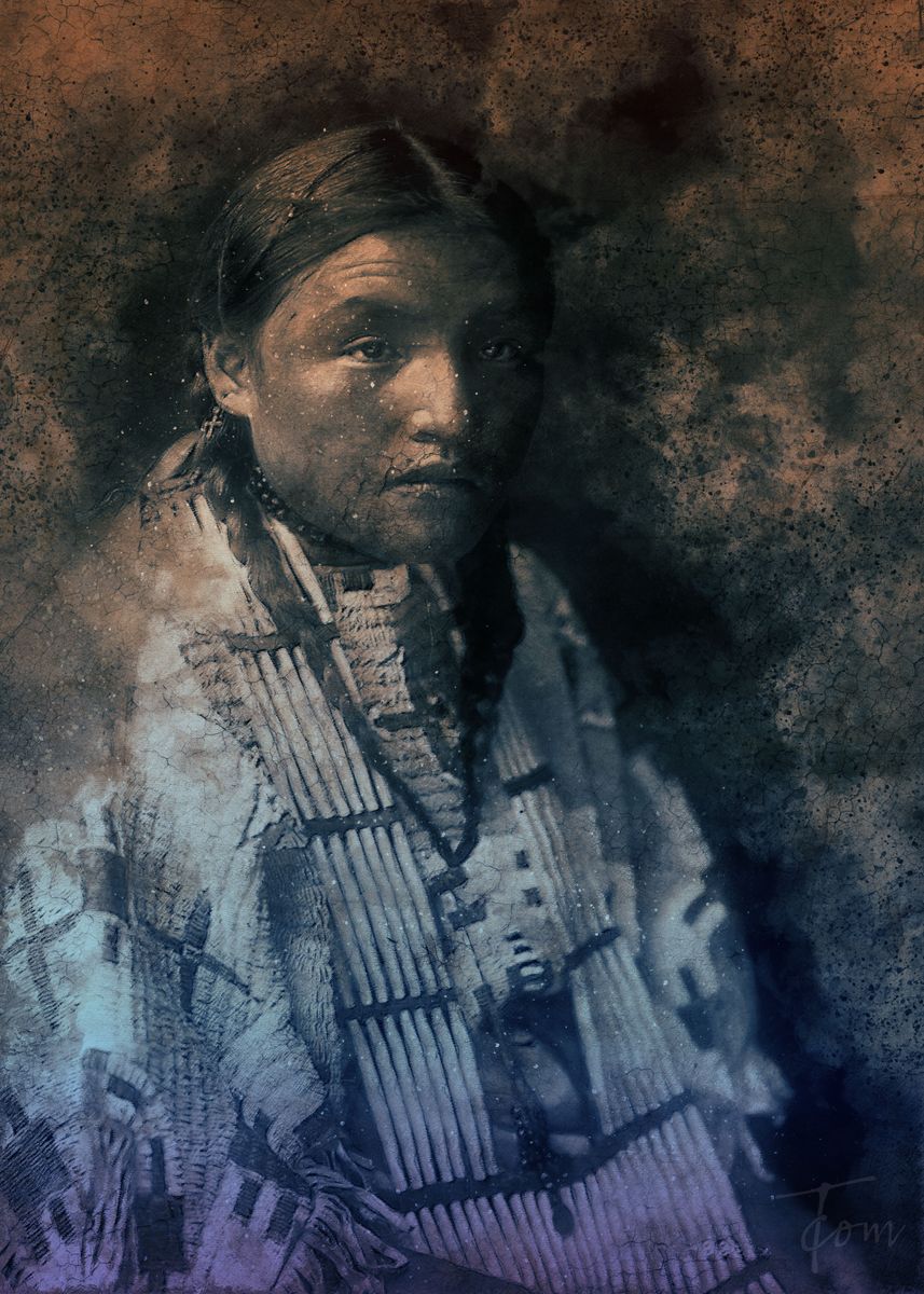 'Red Elk' Poster, picture, metal print, paint by Petra Rommelfanger