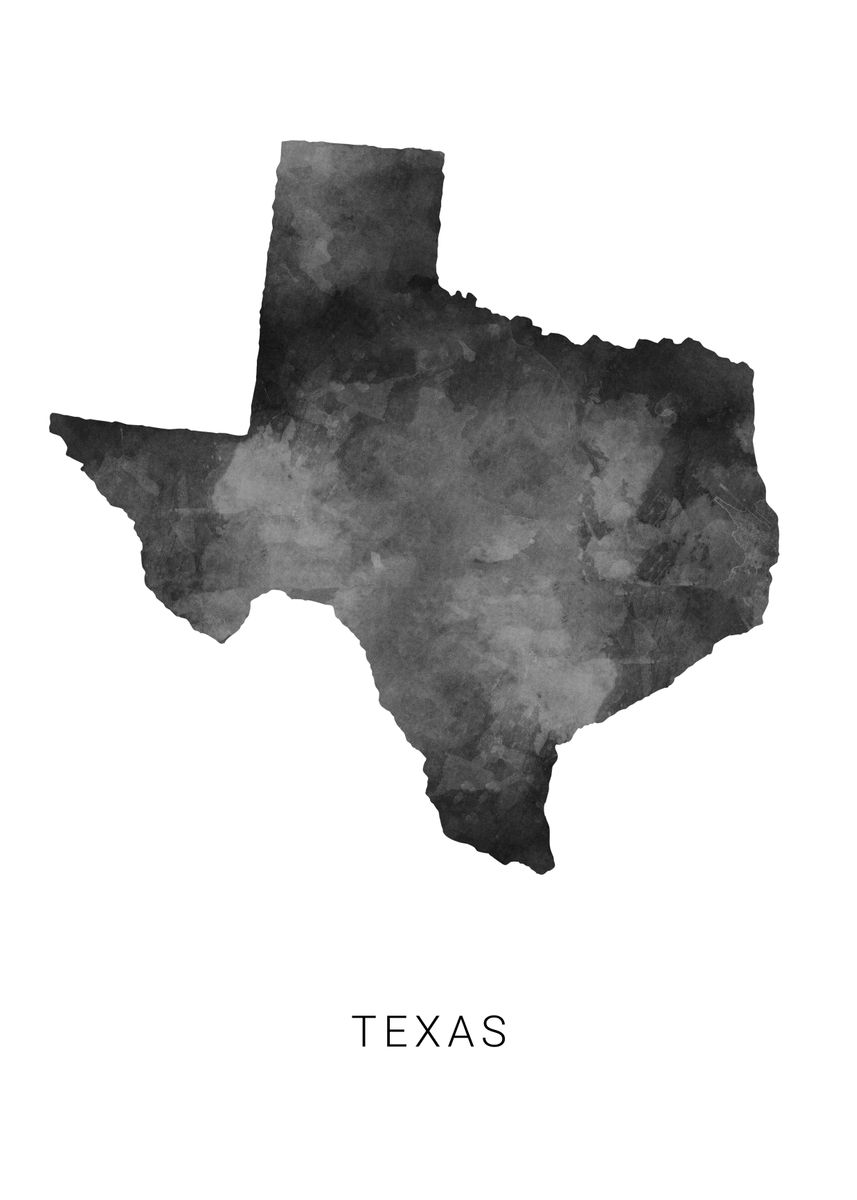 'Texas state map ' Poster by northpointprints | Displate