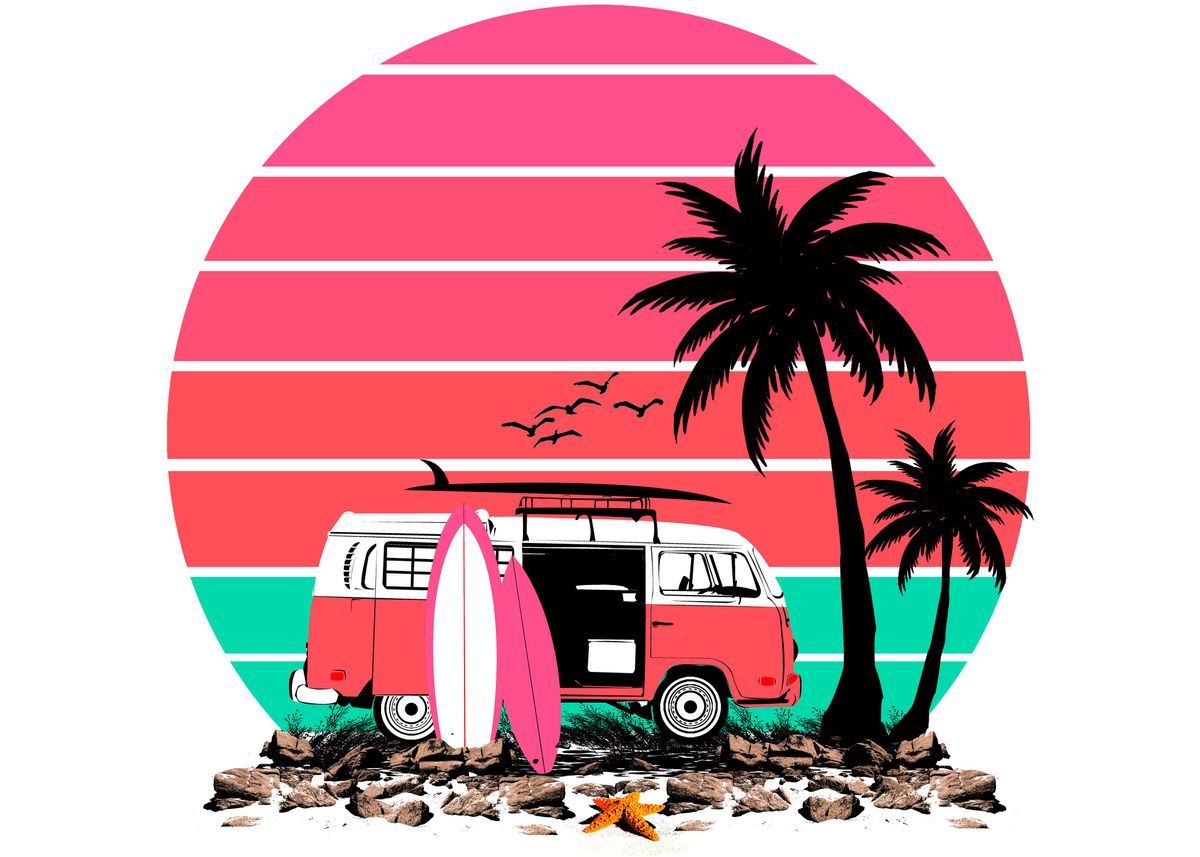 'Surf Life' Poster by MD Shafiqul Islam Displate