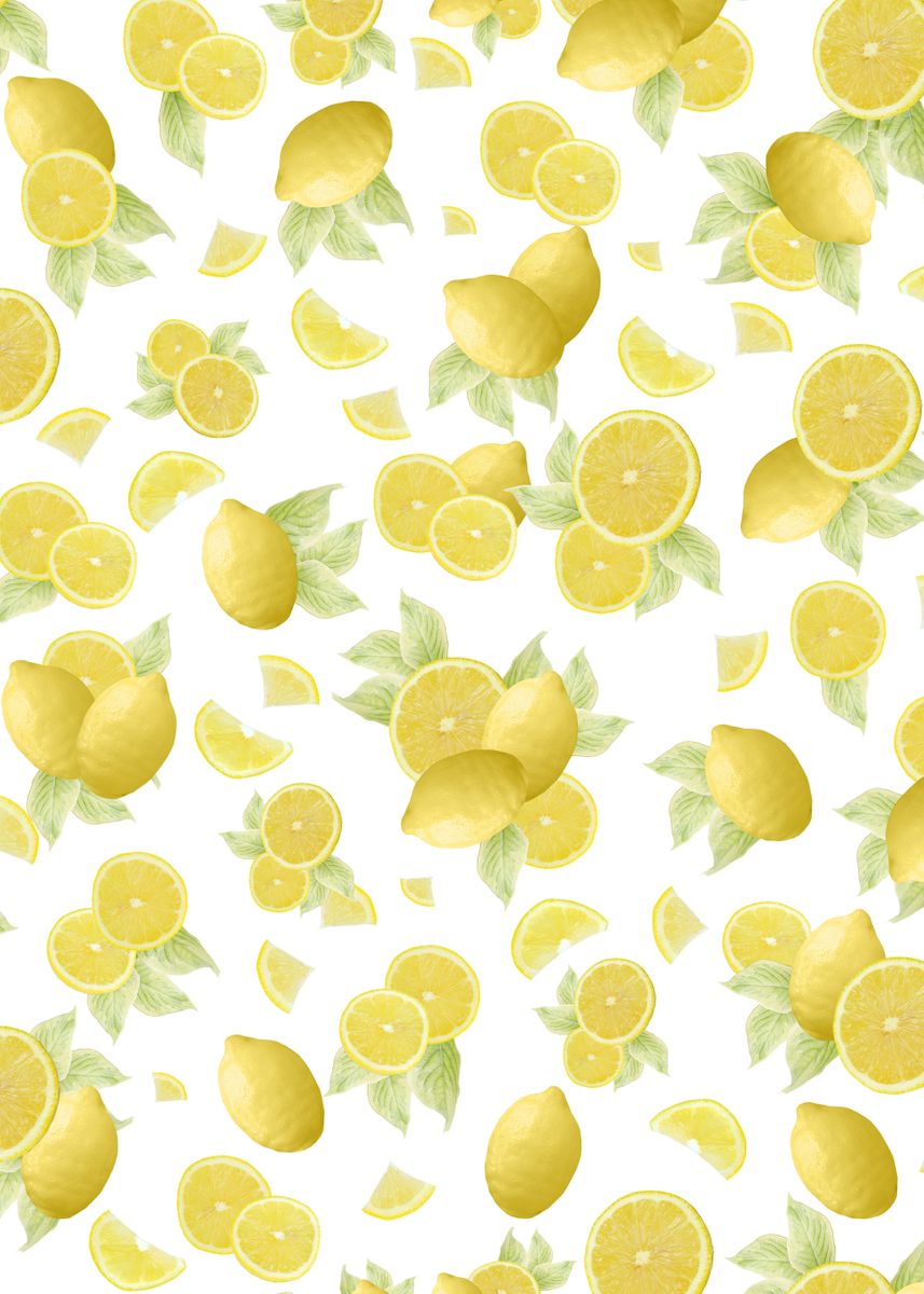 'summer Lemon Twist 1 ' Poster By Anita's & Bella's Art 