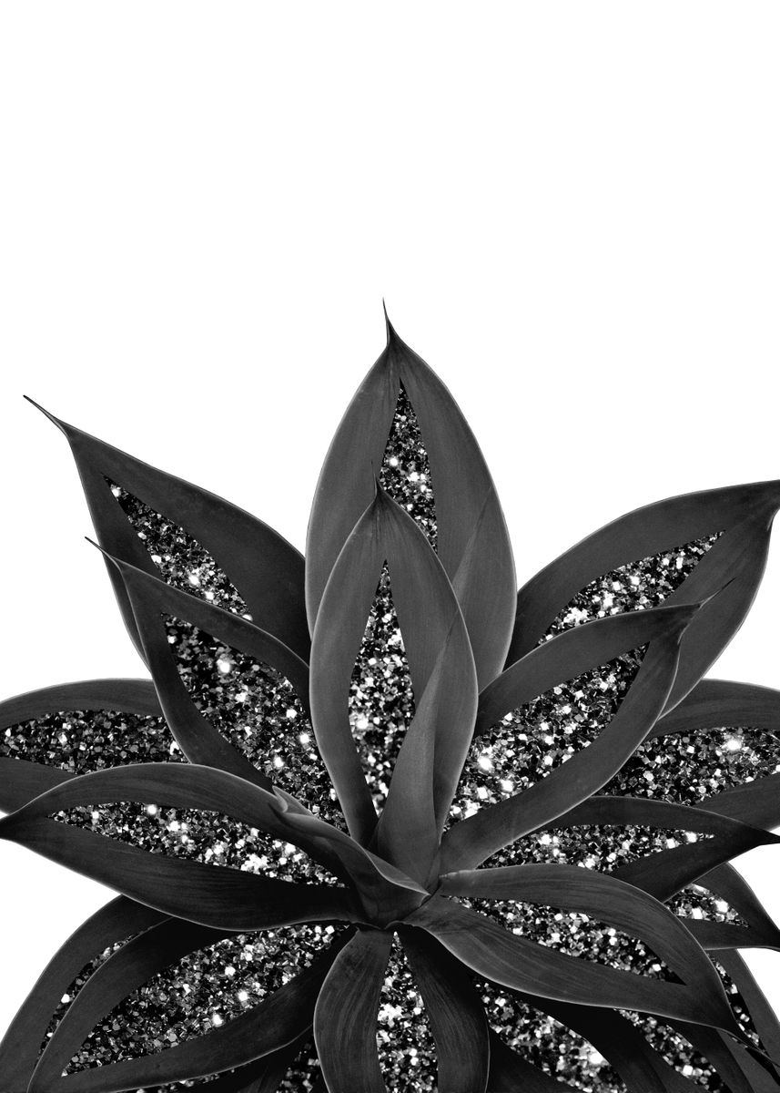 'Gray Black Agave Silver 1' Poster by Anita's & Bella's Art | Displate