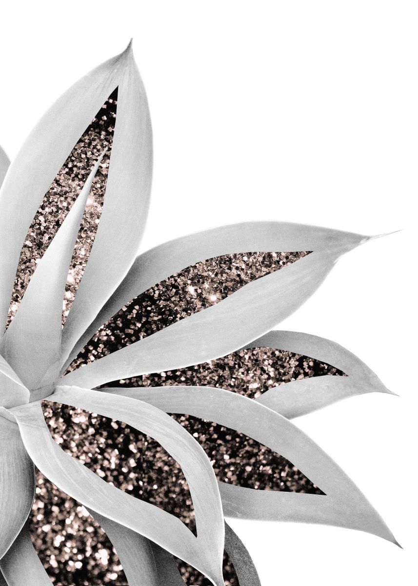 'Agave Finesse Glitter 1' Poster, picture, metal print, paint by Anita ...