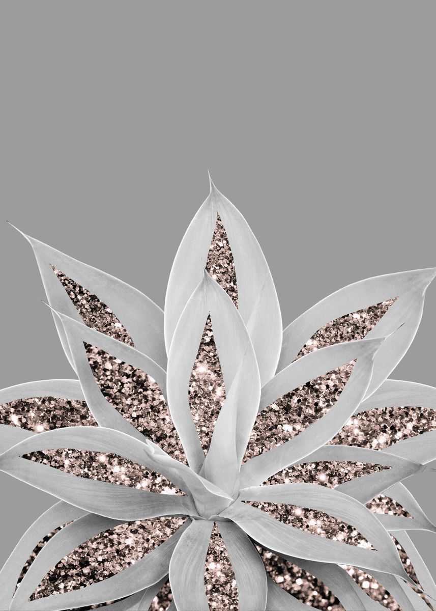 'Gray Agave Rose Gold 1' Poster by Anita's & Bella's Art | Displate