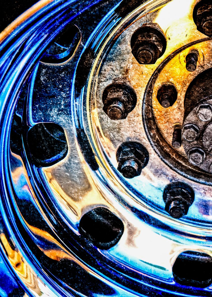 'Car Wheel Abstract Left' Poster, picture, metal print, paint by Art ...