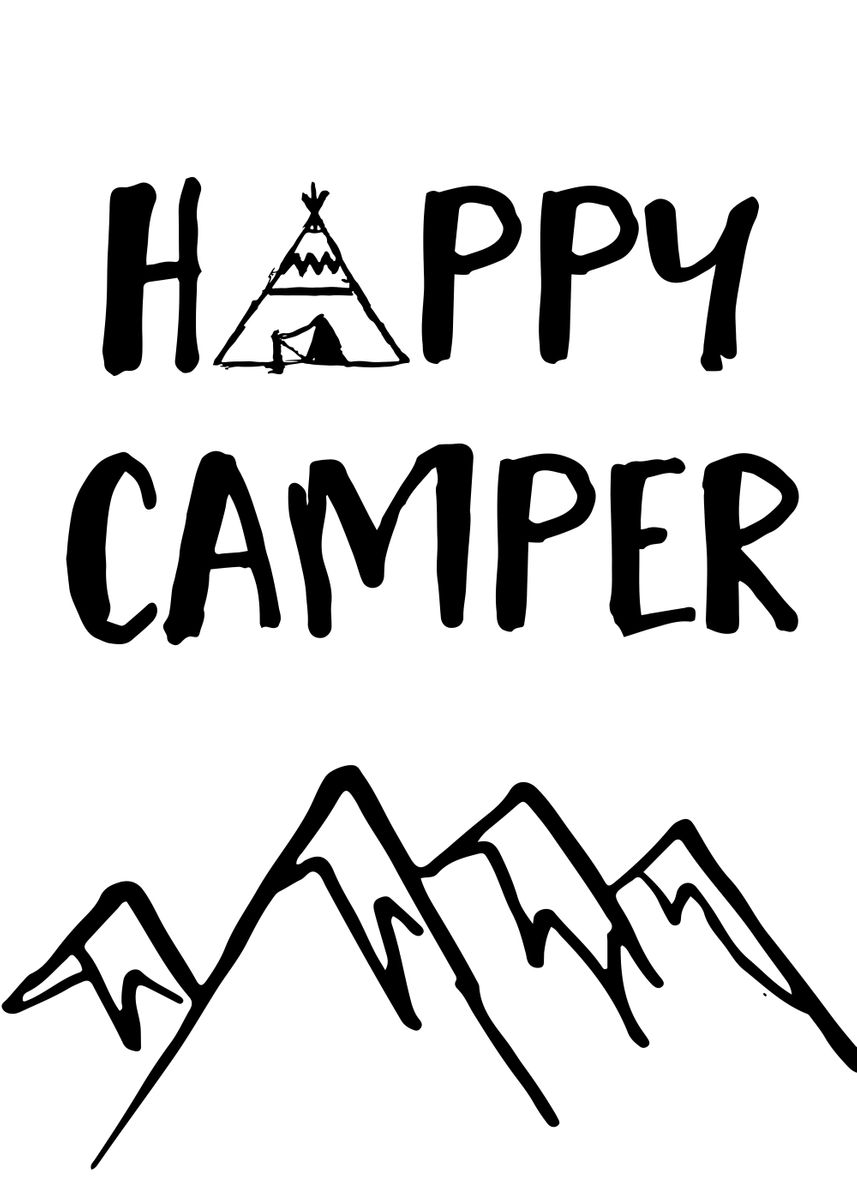 'Happy Camper' Poster by Emiliano Deificus | Displate