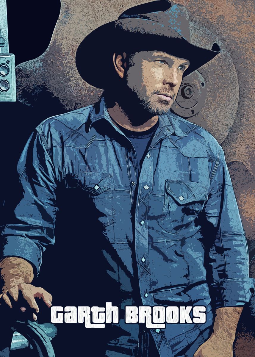 'Garth Brooks' Poster, Picture, Metal Print, Paint By Dillon Holden ...