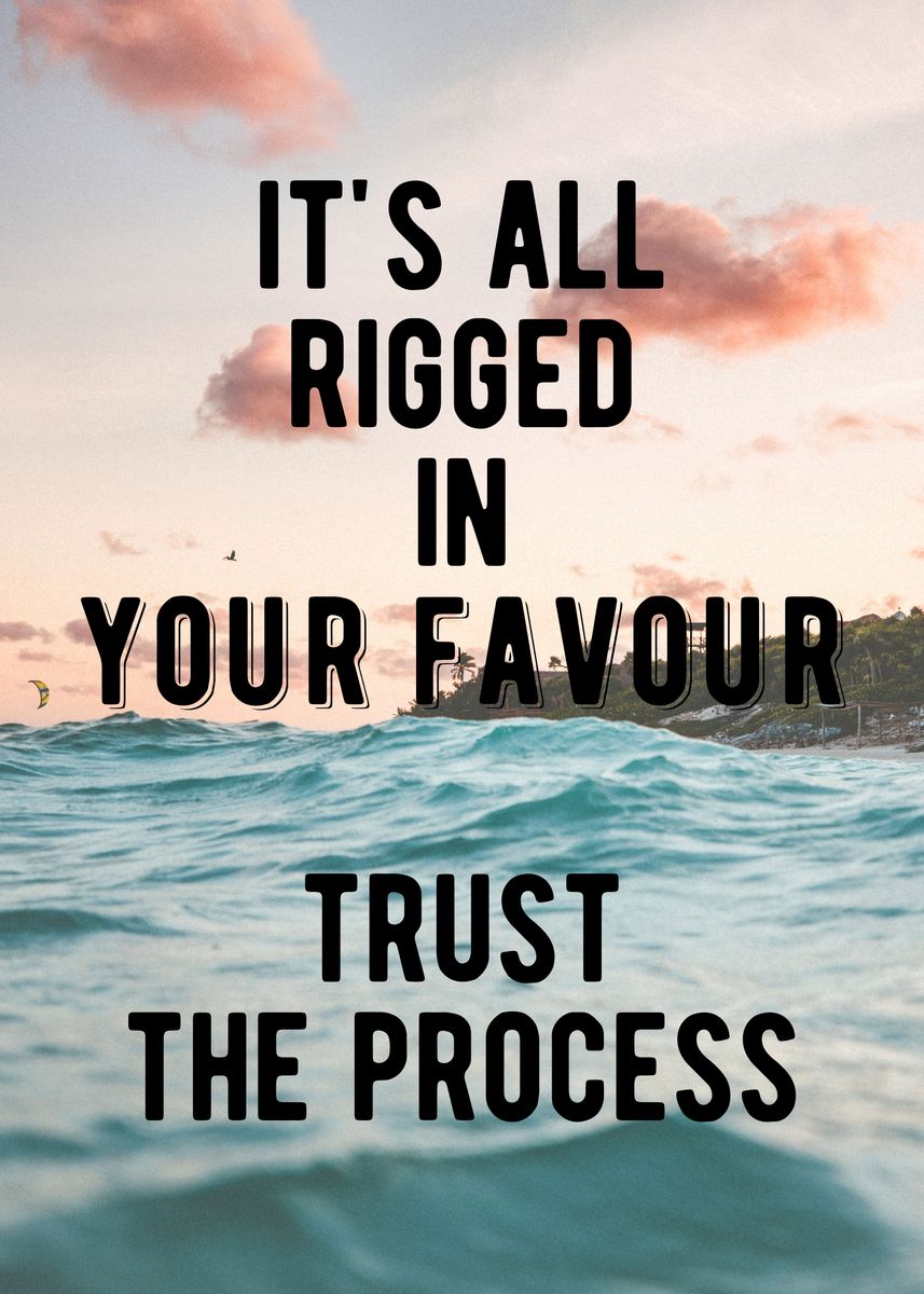 Trust The Process Quote&#39; Poster by Motivational Flow | Displate