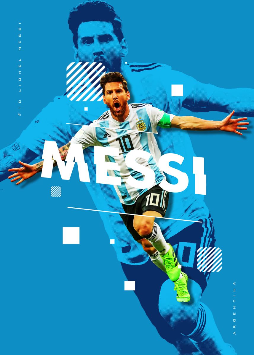 Lionel Messi Poster/Print in Multiple Sizes and Designs Soccer Football 