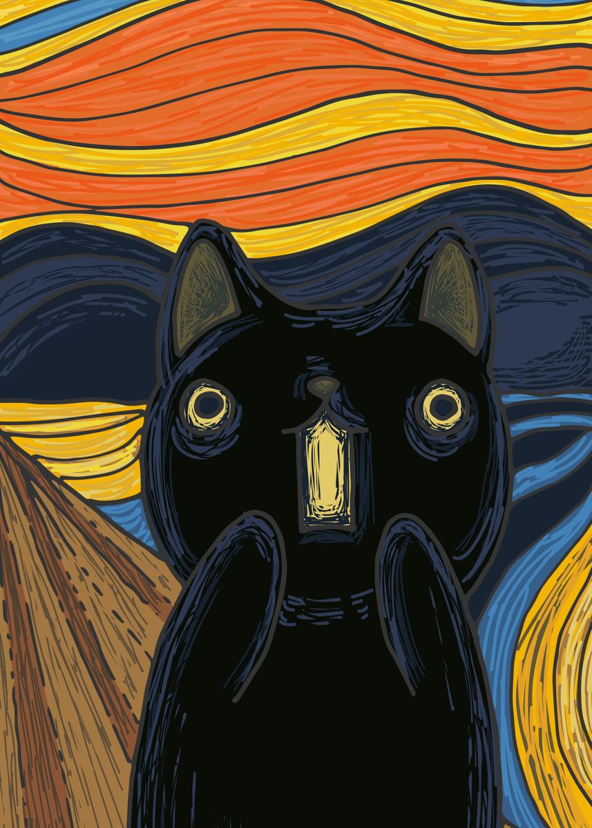 the scream cat painting